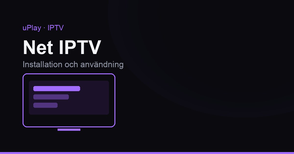 Net IPTV på en smart-TV där spellistan just har laddats in