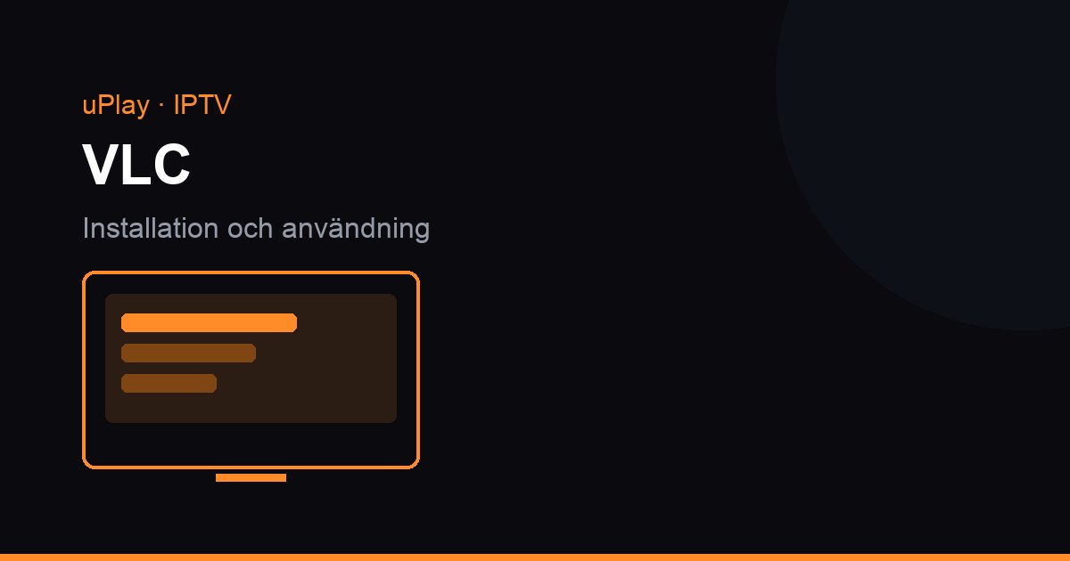 VLC-fönster på en bärbar dator som spelar upp en tv-kanal med spellistan synlig